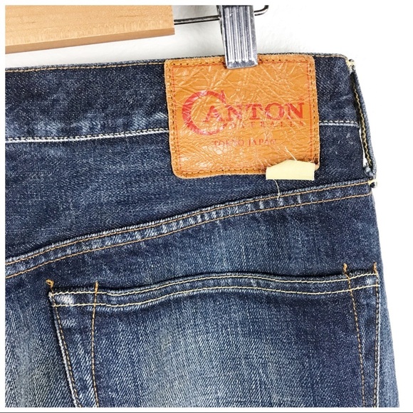 Canton Overalls Japanese Selvedge Denim Jeans Regular Fit 32x30 - Picture 6 of 9